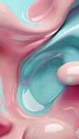 AI generated abstract background. pastel color of liquid waves smooth flow video