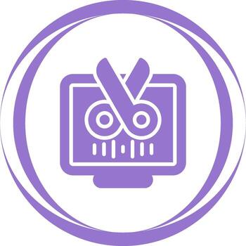 icono de vector de computadora de escritorio