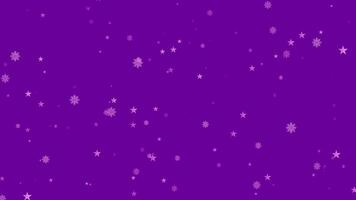 Purple christmas background and new year abstract loop animation bokeh glowing particles glitter video