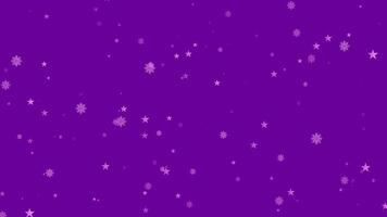 Purple christmas background and new year abstract loop animation bokeh glowing particles glitter video