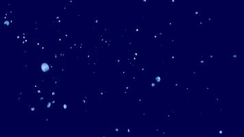 jul och ny år abstrakt 4k blå bokeh slinga animering glitter lysande partiklar video