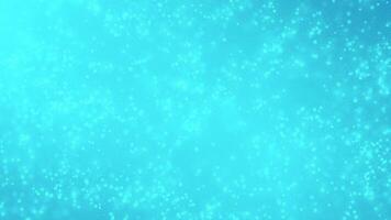 Glitter Christmas light particles fly on blue screen motion graphic effect. video