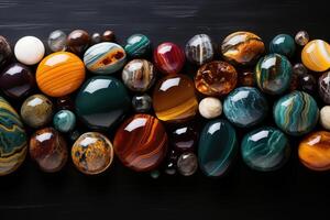 AI generated Abstract stone marbles and transparent background design images photo
