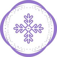 icono de vector de copo de nieve