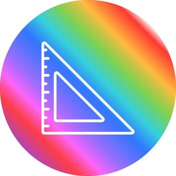 icono de vector de regla triangular
