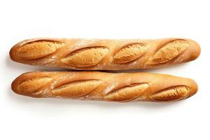 AI generated French bread close up photo