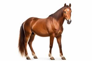 AI generated Horse isolated on white background photo