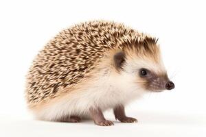 AI generated hedgehog  isolated on white background photo