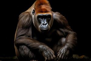 AI generated lowland gorilla clipart photo