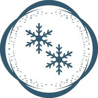 icono de vector de copos de nieve