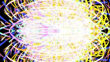 Magie Weg glühen fliegend sprengen Energie glühend Welle Partikel Explosionen, platzen eisig Nebel Auswirkungen abstrakt ziehen um video