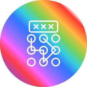 icono de vector de bloqueo de patrón