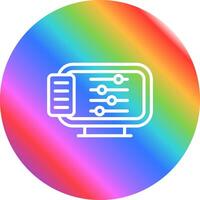 icono de vector de computadora de escritorio