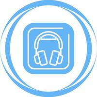 Headphones Square Vector Icon