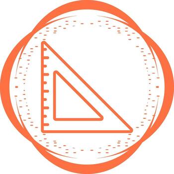 icono de vector de regla triangular
