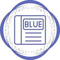 Blue Book Vector Icon