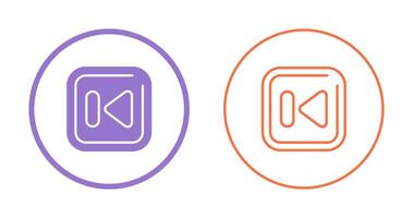 Previous Track Square Vector Icon