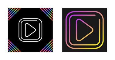 Play Sqaure Vector Icon