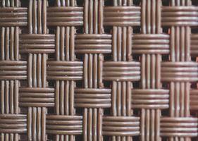 Woven texture of a wicker basket weave, showcasing the intricate patterns and natural charm photo