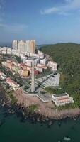 Aerial view of Sunset Town and Cable Car on Phu Quoc Island video