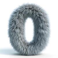 AI generated A unique image showcasing a zero figure covered in grey fur, standing out vividly against a pristine white backdrop. photo