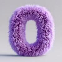 AI generated A vivid image showcasing a torus covered in lush, soft, purple fur, highlighting intricate texture details. photo