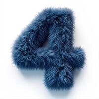 AI generated The fur appears soft and has a rich texture with various shades of blue. photo