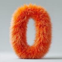 ai generado un único imagen exhibiendo un vívido naranja, mullido estructura con un oval formar exudando un artístico aura, haciendo eso un visual espectáculo de textura y color. foto