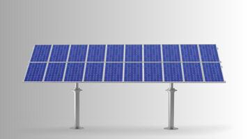 solar panel aislado en blanco antecedentes con recorte camino. solar paneles modelo para sostenible energía. renovable solar energía. alternativa energía foto