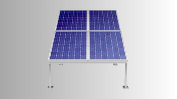 Solar Panel Isolated on White Background with Clipping Path. Solar panels pattern for sustainable energy. Renewable solar energy. Alternative energy photo