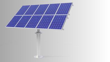 Solar Panel Isolated on White Background with Clipping Path. Solar panels pattern for sustainable energy. Renewable solar energy. Alternative energy photo