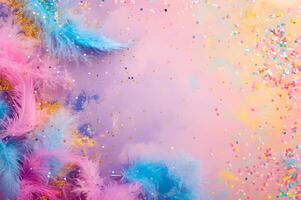 AI generated Mardi Gras Extravaganza Vibrant and Colorful Background photo