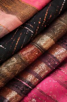 AI generated Earthy Elegance Shimmering Mud Cloth-Inspired Design with Subtle Pink Sparkle photo