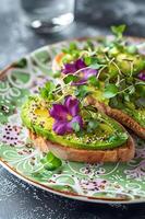 AI generated Folk Delicacy Unveiled Artful Microgreens Recipe in Cookbook Style photo