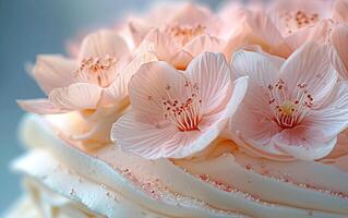 AI generated Vanilla Elegance Unleashed. A Birthday Cake of Exquisite Delight. photo