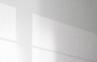 blanco pared fondo,hormigón textura con ventana sombra,vacío gris cemento habitación con luz de sol reflejar en blanco yeso pintura, luz efecto para monocromo foto, Bosquejo, producto diseño presentación foto