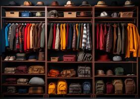 AI generated a closet with many photo