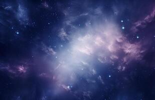 ai generado un imagen de espacio estrellas dentro nebulosas foto