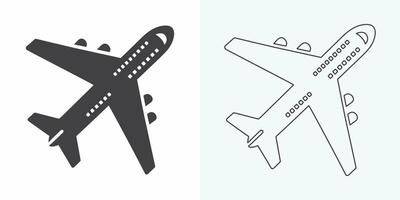 Plane icon vector illustration. Airplane sign and symbol. Flight transport symbol. plane line icon on white background. Airplane icon logo vector design