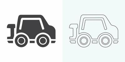 Car. monochrome icon. Car front line icon. Simple outline style sign symbol. Auto, view, sport, race, transport concept. Vector illustration isolated on white background