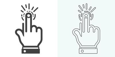 Hand-click icon set. pointer icon vectors. hand cursor icon click. pointer icon vector. hand cursor icon vector