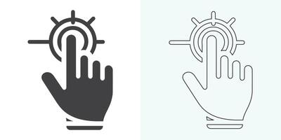 Hand-click icon set. pointer icon vectors. hand cursor icon click. pointer icon vector. hand cursor icon vector