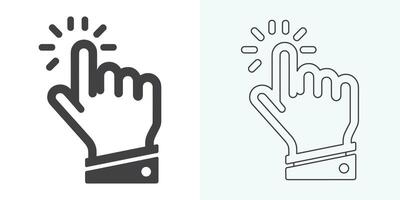 Hand-click icon set. pointer icon vectors. hand cursor icon click. pointer icon vector. hand cursor icon vector