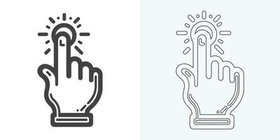 Hand-click icon set. pointer icon vectors. hand cursor icon click. pointer icon vector. hand cursor icon vector