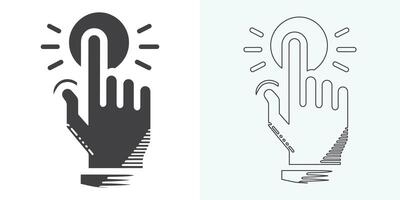 Hand-click icon set. pointer icon vectors. hand cursor icon click. pointer icon vector. hand cursor icon vector