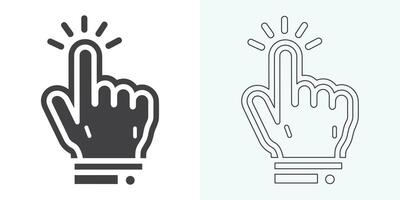 Hand-click icon set. pointer icon vectors. hand cursor icon click. pointer icon vector. hand cursor icon vector