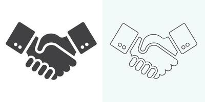 Handshake vector icon. Handshake icon set. business handshake. contact agreement