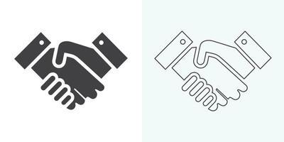 Handshake vector icon. Handshake icon set. business handshake. contact agreement