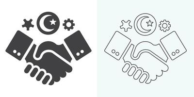 Handshake vector icon. Handshake icon set. business handshake. contact agreement