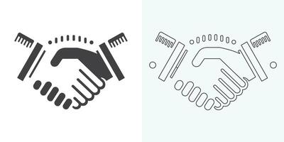 Handshake vector icon. Handshake icon set. business handshake. contact agreement